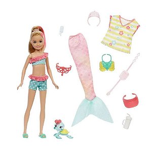 Boneca Barbie Power Irmãs Sereias Mattel Com Acessórios