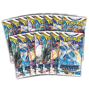 10 Pacote Booster Pokémon Copag Tempestade Prateada 60 Cartas