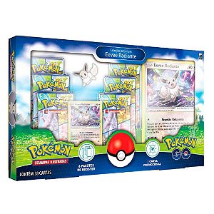Box Pokémon Coleção Premium Copag Eevee Radiante 38 Cartas