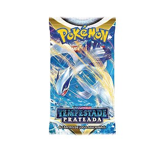 01 Pacote Booster Pokémon Copag Tempestade Prateada 6 Cartas