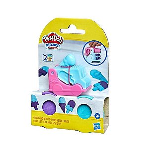 Massa de Modelar Hasbro Mini Food Truck Sorveteria Play-Doh 2 Potes