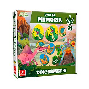 Jogo Da Memória Dinossauro Brincadeira De Criança 24 Peças