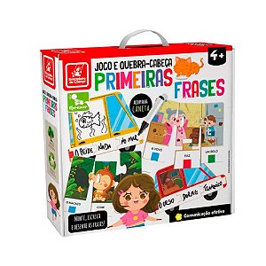 Jogo e Quebra-Cabeça Brincadeira De Criança Primeiras Frases Montessori