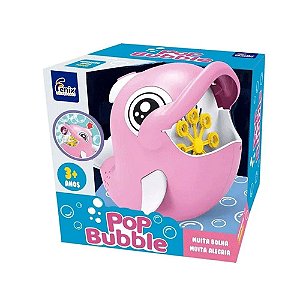 Lançador Bolhas De Sabão Pop Bubble Fênix Golfinho Rosa
