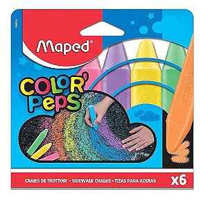 Giz De Chão Color Peps Maped 6 Cores