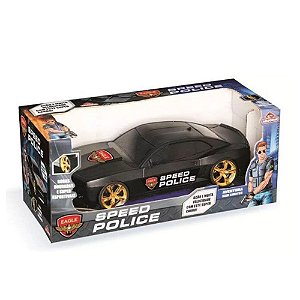 Carro De Policia Speed Infantil Adijomar Preto