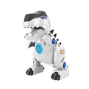 Robô Mecanossauro Com Som Toyng Branco