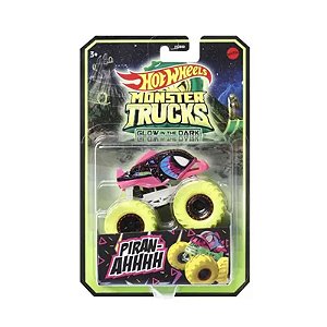 Carro  Monster Truck Mattel Brilha No Escuro Roda Piran-Ahhh