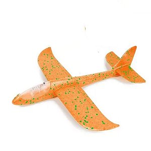 Avião Lançador Planador Infantil Zoop Toys Laranja Com Luz