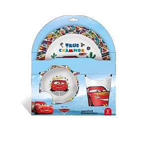 Kit Alimentação Melamine Disney Carros 3 Peças Yangzi