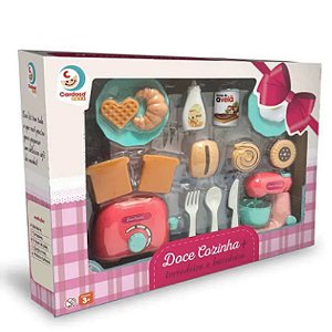 Conjunto De Utensílios Doce Cozinha Torradeira Cardoso Toys