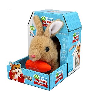 Pelúcia I Love My Pets Coelho Multikids