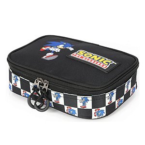 Estojo Box Escolar Sonic Preto Luxcel