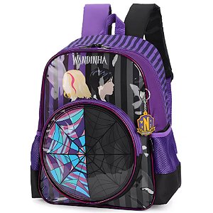 Mochila De Costas Wandinha Luxcel Roxa e Preta
