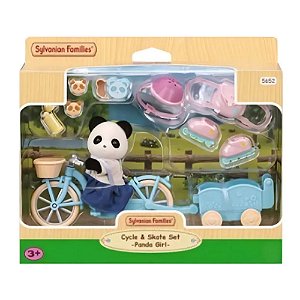 Sylvanian Families Conjunto Bicicleta e Patim Menina Panda Epoch 5652