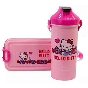 Kit Lunch Box Lacheira E Garrafa Hello Kitty Zona Criativa