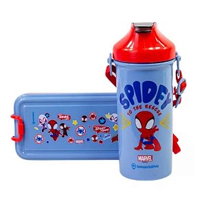 Kit Lunch Box Lacheira E Garrafa Spidey Zona Criativa