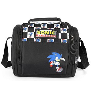 Lancheira Térmica Sonic Preta Luxcel Quadriculada