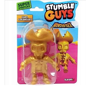 Boneco Stumble Guys Monsterflex Estica Capt.Goldheart