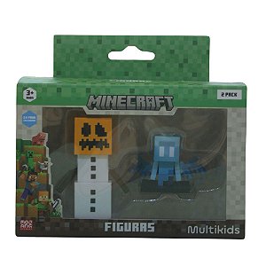 Minecraft Pack 2 Mini Figuras Golem de Neve e Alllay Multikids