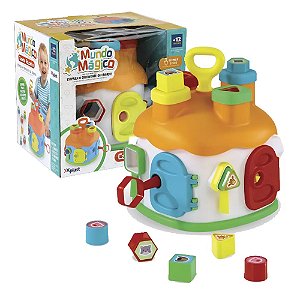 Casinha Educativa Com Blocos De Encaixar Home Play Cor Branco