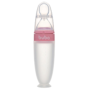 Colher Dosadora De Leite Com Ventosa Buba Rosa