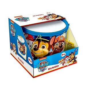 Brinquedo Infantil Bumbo Patrulha Canina 2 Baquetas Tambor