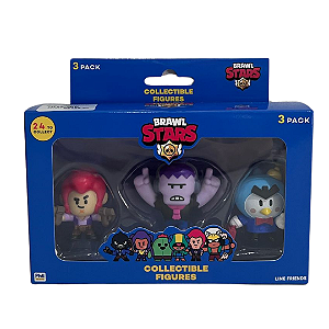 Brawl Stars  Pack com 3 Figuras Colt Frank Mister P