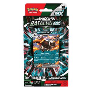 Deck Pokémon Batalha Ex Houndoom 60 Cartas Copag
