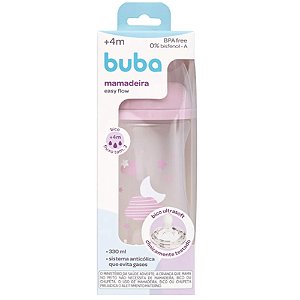 Mamadeira Rosa Buba Easy Flow Bico Ultrasoft 330ml