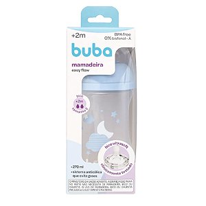 Mamadeira Azul Buba Easy Flow Bico Ultrasoft 330ml