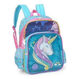 Mochila De Costas Verde Unicórnio Luxcel