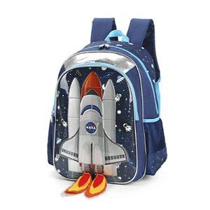 Mochila De Costas Nasa Fogo Azul Maxlog
