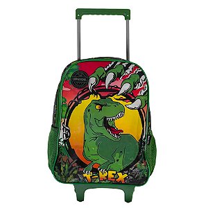 Mochila De Rodinha Preto Kids T Rex Luxcel