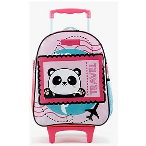 Mochila Rodinhas Panda Rosa Xeryus 12310