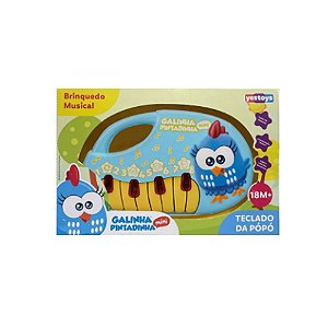 Teclado Galinha Pintadinha Com Notas Musicais E Sons De Animais Yestoys