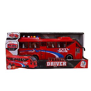 Travel Driver Bus Vermelho Com Sons E Luz Cardoso Toys