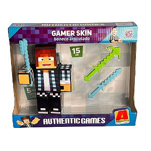 Boneco Articulado Gamer Skin Authentic Games  Algazarra