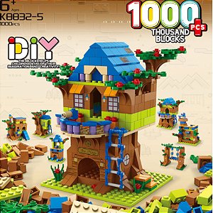 Blocos De Montar Casa Na Árvore 1000 Pc 6 Em 1 Bloxi