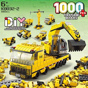 Blocos De Montar Rebocador 1000 Pc 6 Em 1 Bloxi