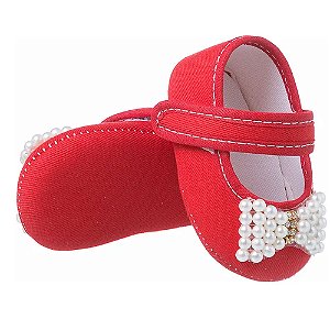 Babysoffete Sapatilha Boneca Vermelho M 15 E 16