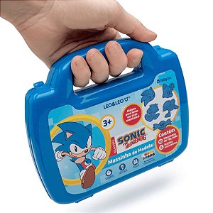 Kit Maleta Massinha De Modelar Sonic 10 Cores Leo&Leo