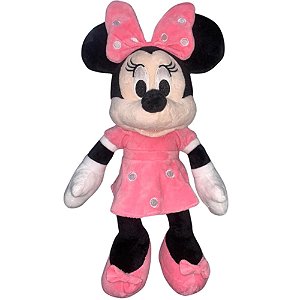 Pelúcia Minnie Rosa Com Luz E Som Multikids