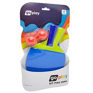 Go Play Kit Ping Pong 2 Raquetes E Bolinha Multikids