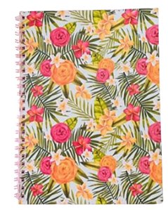 Cadernico Espiral Buendía Floral Tropical Pautado