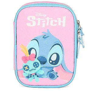 Estojo Escolar Box Stitch Baby Rosa 100 Canetas Luxcel