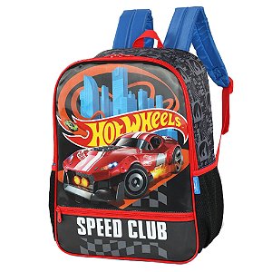 Mochila De Costas Hotwheels Speed Club Preta Luxcel