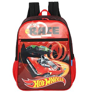 Mochila De Costas Hotwheels Vermelha Luxcel