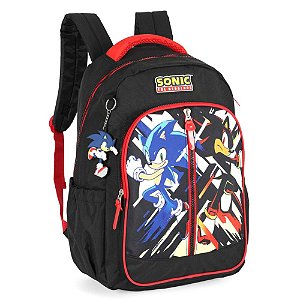 Mochila De Costas Sonic The Hedgehog Preta Luxcel