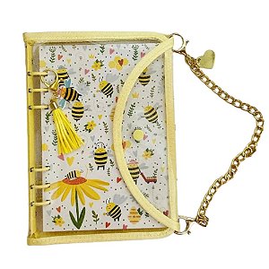 Fichário A5 Com Alça Glitter Abelinha Buendia